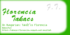 florencia takacs business card
